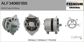 BOSCH ALF340601BS - ALT NUEVO ORIG. BOSCH Type 24V 80Amp