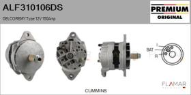 DELCO REMY ALF310106DS - ALT NUEVO ORIG. DELCOREMY Type 12V 145Amp