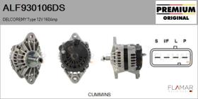 DELCO REMY ALF930106DS - ALT NUEVO ORIG. DELCOREMY Type 12V 160Amp