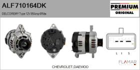 DELCO REMY KOREA ALF710164DK - ALT NUEVO ORIG. DELCOREMY Type 12V 85Amp PFR6