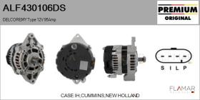 DELCO REMY ALF430106DS - ALT NUEVO ORIG. DELCOREMY Type 12V 95Amp