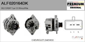 DELCO REMY KOREA ALF020164DK - ALT NUEVO ORIG. DELCOREMY Type 12V 95Amp PR6