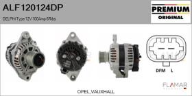 DELPHI KOREA ALF120124DP - ALT NUEVO ORIG. DELPHI Type 12V 100Amp PFR6