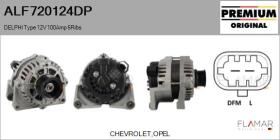 DELPHI KOREA ALF720124DP - ALT NUEVO ORIG. DELPHI Type 12V 100Amp PR6