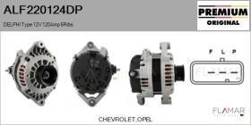 DELPHI KOREA ALF220124DP - ALT NUEVO ORIG. DELPHI Type 12V 120Amp PR6
