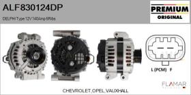 DELPHI KOREA ALF830124DP - ALT NUEVO ORIG. DELPHI Type 12V 140Amp PR6