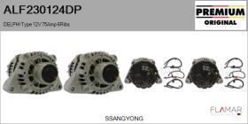 DELPHI KOREA ALF230124DP - ALT NUEVO ORIG. DELPHI Type 12V 75Amp PR6