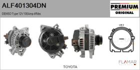 DENSO ALF401304DN - ALT NUEVO ORIG. DENSO Type 12V 100Amp PFR4