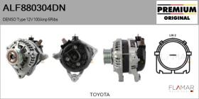 DENSO ALF880304DN - ALT NUEVO ORIG. DENSO Type 12V 100Amp PFR6