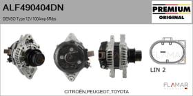 DENSO ALF490404DN - ALT NUEVO ORIG. DENSO Type 12V 100Amp PFR6