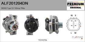 DENSO ALF201204DN - ALT NUEVO ORIG. DENSO Type 12V 100Amp PFR7