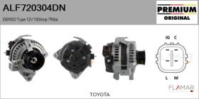 DENSO ALF720304DN - ALT NUEVO ORIG. DENSO Type 12V 100Amp PR7