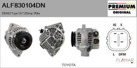 DENSO ALF830104DN - ALT NUEVO ORIG. DENSO Type 12V 120Amp PV1