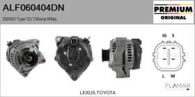 DENSO ALF060404DN - ALT NUEVO ORIG. DENSO Type 12V 130Amp PR6