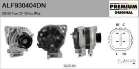 DENSO ALF930404DN - ALT NUEVO ORIG. DENSO Type 12V 130Amp PR6