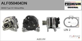 DENSO ALF050404DN - ALT NUEVO ORIG. DENSO Type 12V 140Amp PFR6