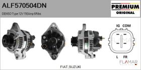DENSO ALF570504DN - ALT NUEVO ORIG. DENSO Type 12V 150Amp PFR6