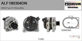 DENSO ALF180304DN - ALT NUEVO ORIG. DENSO Type 12V 150Amp PFR6