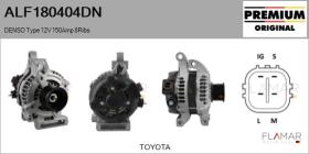 DENSO ALF180404DN - ALT NUEVO ORIG. DENSO Type 12V 150Amp PR8