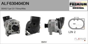 DENSO ALF630404DN - ALT NUEVO ORIG. DENSO Type 12V 170Amp PFR6