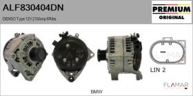 DENSO ALF830404DN - ALT NUEVO ORIG. DENSO Type 12V 210Amp PFR6