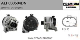 DENSO ALF030504DN - ALT NUEVO ORIG. DENSO Type 12V 210Amp PR6