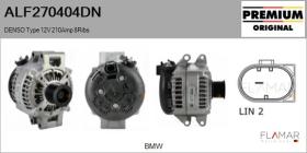 DENSO ALF270404DN - ALT NUEVO ORIG. DENSO Type 12V 210Amp PR8