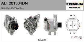 DENSO ALF201304DN - ALT NUEVO ORIG. DENSO Type 12V 80Amp PR7