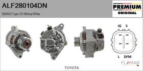DENSO ALF280104DN - ALT NUEVO ORIG. DENSO Type 12V 90Amp PFR5