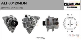 DENSO ALF801204DN - ALT NUEVO ORIG. DENSO Type 12V 90Amp PR6