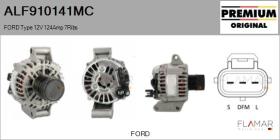 MOTORCRAFT ALF910141MC - ALT NUEVO ORIG. FORD Type 12V 124Amp PFR7