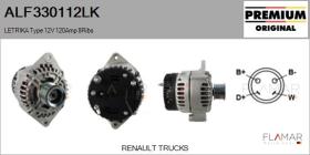 MAHLE ALF330112LK - ALT NUEVO ORIG. LETRIKA Type 12V 120Amp PR8