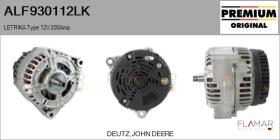 MAHLE ALF930112LK - ALT NUEVO ORIG. LETRIKA Type 12V 200Amp