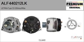 MAHLE ALF440212LK - ALT NUEVO ORIG. LETRIKA Type 12V 200Amp PR8
