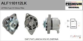 MAHLE ALF110112LK - ALT NUEVO ORIG. LETRIKA Type 12V 33Amp PV1