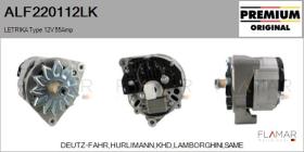 MAHLE ALF220112LK - ALT NUEVO ORIG. LETRIKA Type 12V 55Amp