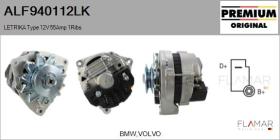 MAHLE ALF940112LK - ALT NUEVO ORIG. LETRIKA Type 12V 55Amp PR1
