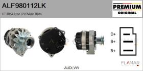 MAHLE ALF980112LK - ALT NUEVO ORIG. LETRIKA Type 12V 65Amp PV1