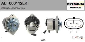 MAHLE ALF060112LK - ALT NUEVO ORIG. LETRIKA Type 12V 80Amp PV1