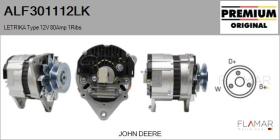 MAHLE ALF301112LK - ALT NUEVO ORIG. LETRIKA Type 12V 80Amp PV1