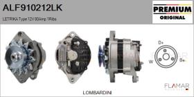 MAHLE ALF910212LK - ALT NUEVO ORIG. LETRIKA Type 12V 80Amp PV1