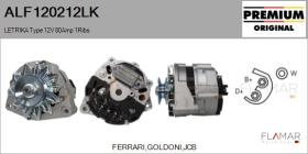 MAHLE ALF120212LK - ALT NUEVO ORIG. LETRIKA Type 12V 80Amp PV1