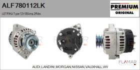 MAHLE ALF780112LK - ALT NUEVO ORIG. LETRIKA Type 12V 85Amp DP2