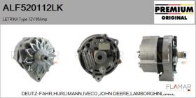 MAHLE ALF520112LK - ALT NUEVO ORIG. LETRIKA Type 12V 95Amp