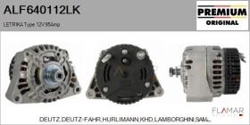 MAHLE ALF640112LK - ALT NUEVO ORIG. LETRIKA Type 12V 95Amp