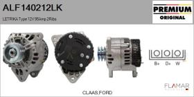 MAHLE ALF140212LK - ALT NUEVO ORIG. LETRIKA Type 12V 95Amp DP2
