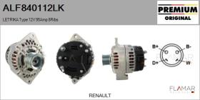MAHLE ALF840112LK - ALT NUEVO ORIG. LETRIKA Type 12V 95Amp PR8