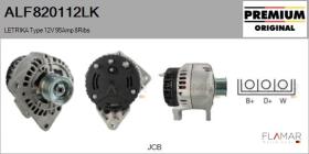 MAHLE ALF820112LK - ALT NUEVO ORIG. LETRIKA Type 12V 95Amp PR8