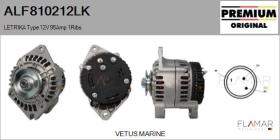 MAHLE ALF810212LK - ALT NUEVO ORIG. LETRIKA Type 12V 95Amp PV1