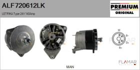 MAHLE ALF720612LK - ALT NUEVO ORIG. LETRIKA Type 24V 140Amp